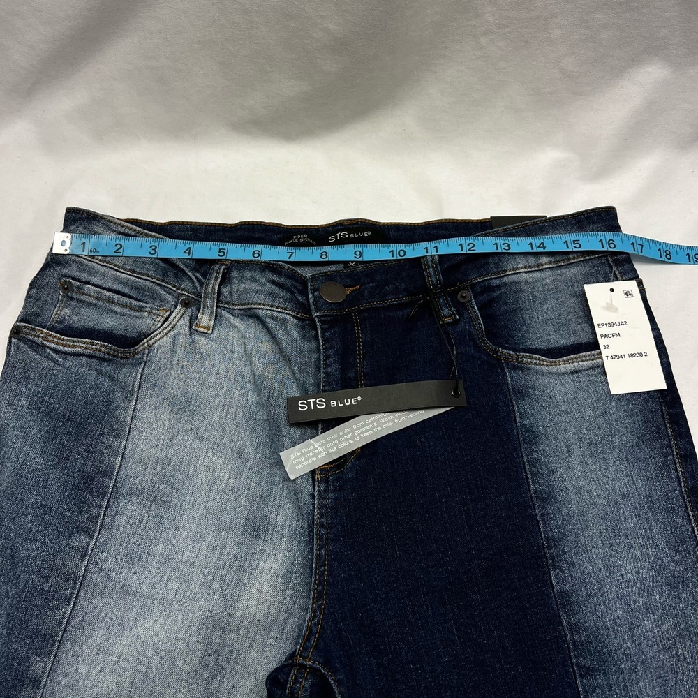 Stich Fix STS Blue Piper Ankle Tapered Color Block Wash Jeans Size 32 Patchwork - Picture 9 of 11